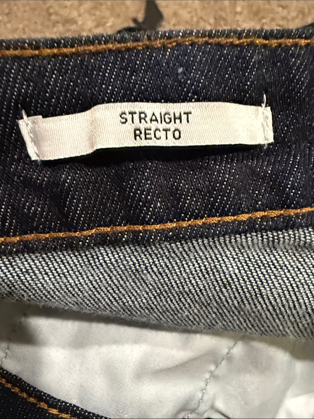 Button-Fly Dark Indigo Denim Jeans with Cuffed Hem - Picture 9 of 11